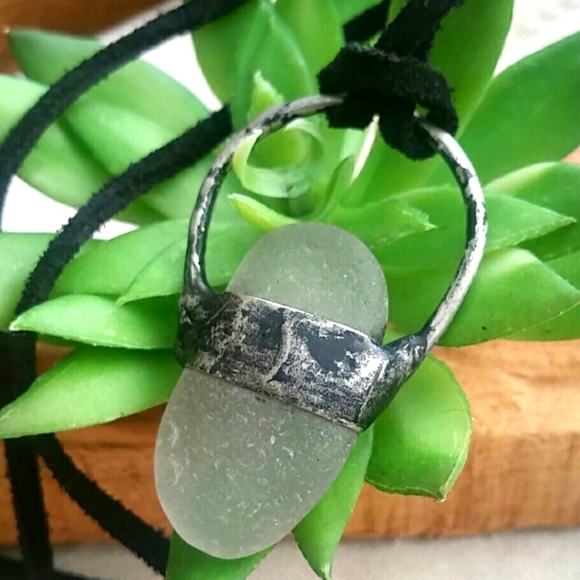 Sea Glass Necklace Artisan Made by Rust Belt Raised, Hand Crafted - Picture 7 of 11